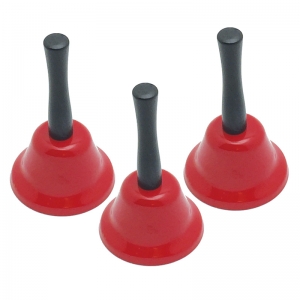 Decorative Hand Bell, Red, Pack of 3