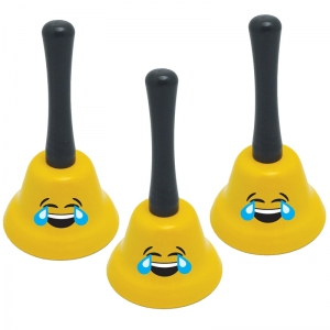 Decorative Hand Bell, Emotions Icons, Pack of 3