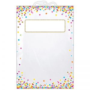 5 Pk Storage Bag Confetti Pattern Hanging