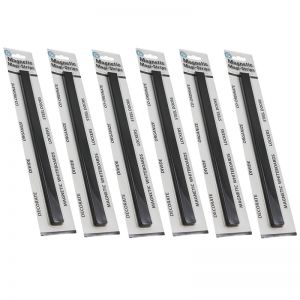 (6 Pk) Magnetic Magi-strips Black 