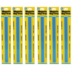 (6 Pk) Magnetic Magi-strips Blue 