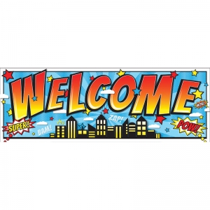 Magnetic Superhero Welcome Banner
