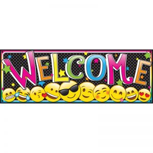 Magnetic Emoji Welcome Banner, 6" x 17", Pack of 6