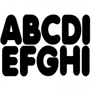 Magnetic Letters, 2.75", Black, 57 Per Pack, 3 Packs