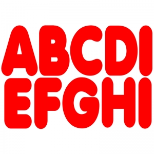 Magnetic Letters, 2.75", Red, 57 Per Pack, 3 Packs