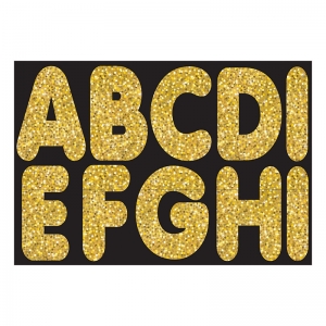 (3 PK) GOLD SPARKLE 2-3/4IN MAGNET  LETTERS