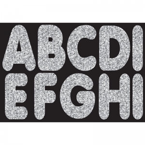 (3 PK) SILVER SPRKL 2-3/4IN MAGNET  LETTERS