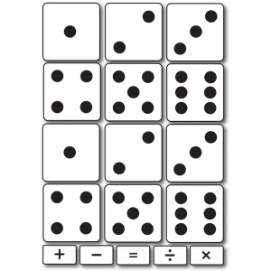 Foam Manipulatives Dice, 17 Pieces Per Set, 6 Sets