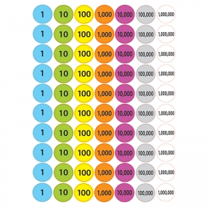 Foam Manipulatives Place Values, 70 Pieces