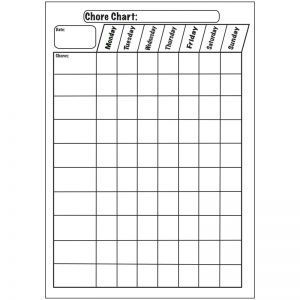 Big Magnetic Plain Chore Chart, 12" x 15", Pack of 5