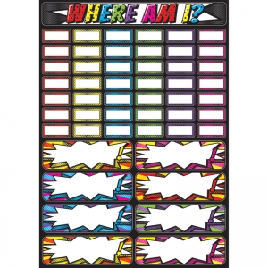 SUPERHERO WHERE AM I MINI BBS  MAGNETIC
