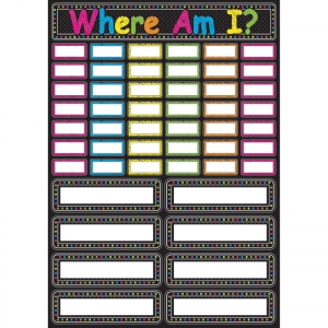 Magnetic Mini Bulletin Board Set, Chalk Where Am I?
