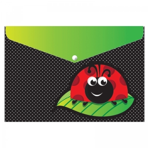 Smart Poly Folder, 13" x 9.5", Ladybug, Pack of 6