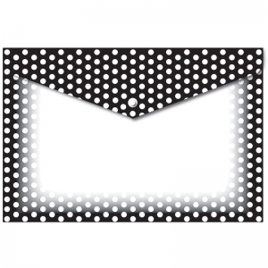 Smart Poly Folder, 13" x 9.5", B/W Dots