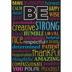 Smart Poly "BE" Chart, Dry-Erase Surface, 13" x 19"