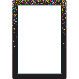 Black Confetti Blank 13 X 19 Chart Smart Poly