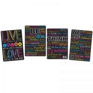 Smart Poly Motivational Classroom Charts, 13" x 19", 4 Per Set, 4 Sets
