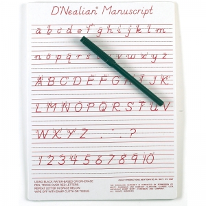 Dnealian Manuscript Write-On/Wipe-off Board, 9" x 12", 6 Count