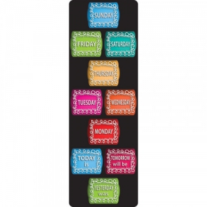 Smart Poly, The Original Fun Mat, Mat Runner, 15.5" x 47", Days of the Week, Chalk Loop
