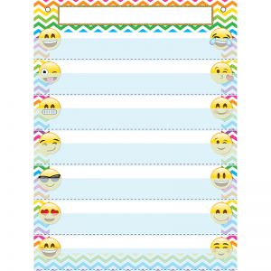 Smart Poly Pocket Chart, 18" x 24", 7 Pockets & 2 Grommets, Emoji