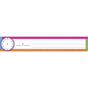 Pocket Chart Inserts, Scheduling/Sentence Strip Cards, 2" x 12", Burlap Stitched, Pack of 12