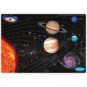 Smart Poly Learning Mat, 12" x 17", Double-Sided, Solar System