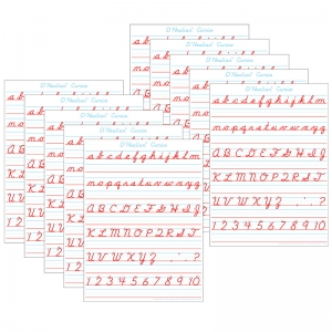 10 Pk Postermat Dnealian Cursive 