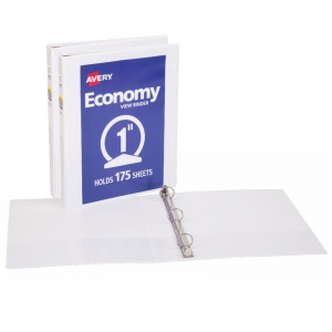 (2 Ea) White View Binder 1in Capacity