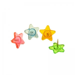 Fancy Push Pins, Stars, Pack of 16