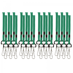 Standard Lanyard Hook Rope Style, Green, Pack of 24