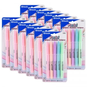 (12 Pk) 5ct Pen Pastel Highlighters 