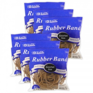 (6 PK) ASSORTED SIZES RUBBER BANDS