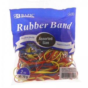 Rubber Bands, 2oz./56.70g, Assorted Sizes & Colors