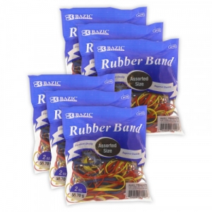 (6 PK) ASST SIZE & COLOR RUBBERBAND 