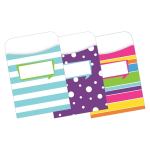 Peel & Stick Pockets, Happy, 30 Per Pack, 3 Packs