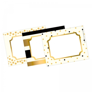 Self-Adhesive Name Tags, 24k Gold, 45 Per Pack, 3 Packs