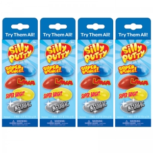 Silly Putty Variety Pack, 4 Per Pack, 4 Packs