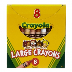 MULTICULTURAL CRAYONS LARGE 8PK 