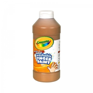 (3 EA) WASHABLE FINGERPAINT 16OZ  BROWN