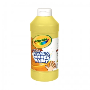 Crayola Washable Finger Paint, Yellow, 16 oz, Set of 3 bottles