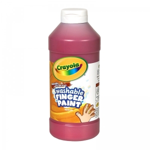 Crayola Washable Finger Paint, Red, 16 oz, Set of 3 bottles