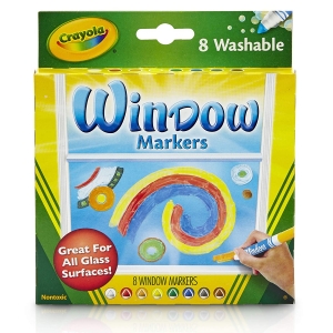 Washable Window Markers, 8 Per Box, 3 Boxes