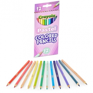 Colored Pencils, Pastel, 12 Count