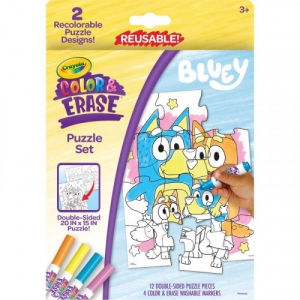 COLOR & ERASE BLUEY PUZZLE SET REUSABLE
