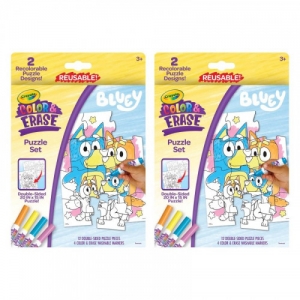 (2 ST) COLOR & ERASE BLUEY PUZZLE 