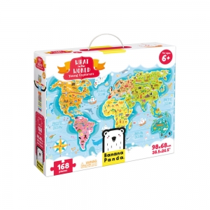 What in the World Young Explorers Jumbo Floor Puzzle, 168 Pieces, Age 6+