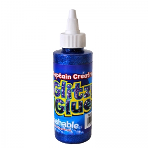 (12 EA) GLITZY GLUE BLUE 4 OZ BY  CAPTAIN CREATIVE
