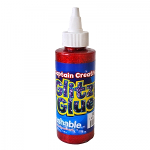 (12 EA) GLITZY GLUE RED 4 OZ BY  CAPTAIN CREATIVE