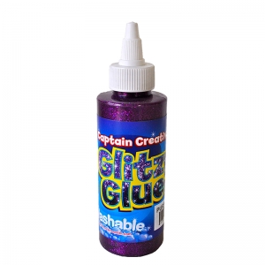 (12 EA) GLITZY GLUE VIOLET 4 OZ BY  CAPTAIN CREATIVE