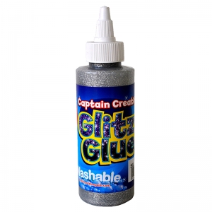 (12 EA) GLITZY GLUE SILVER 4 OZ BY  CAPTAIN CREATIVE